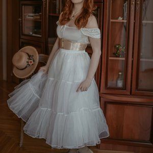 Party Dress Petticoat in White